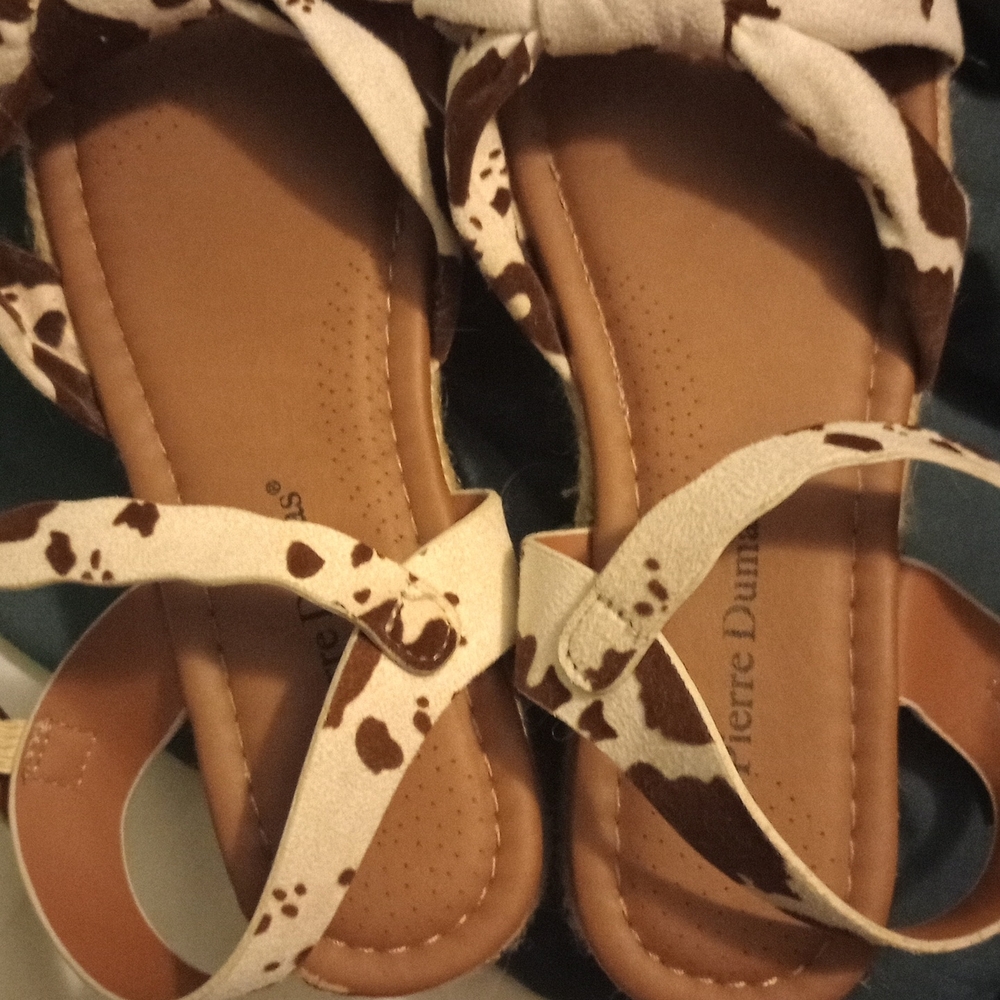 Pierre Dumas Kids Sandals - Brown and White